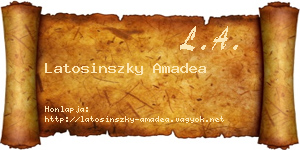 Latosinszky Amadea névjegykártya